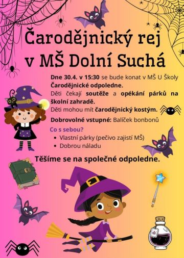 Čarodějnický rej v MŠ U Školy